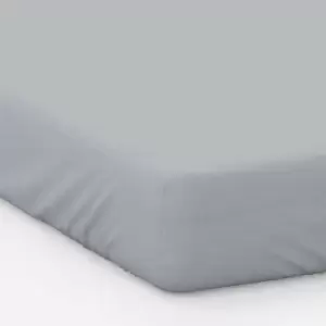 Image of Belledorm 100% Cotton Percale 200 Thread Count 15" Extra Deep Fitted Sheet, Cloud, King