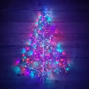 Image of 90CM Premier Indoor Outdoor Christmas Twinkling Starburst Tree LED Light in Rainbow
