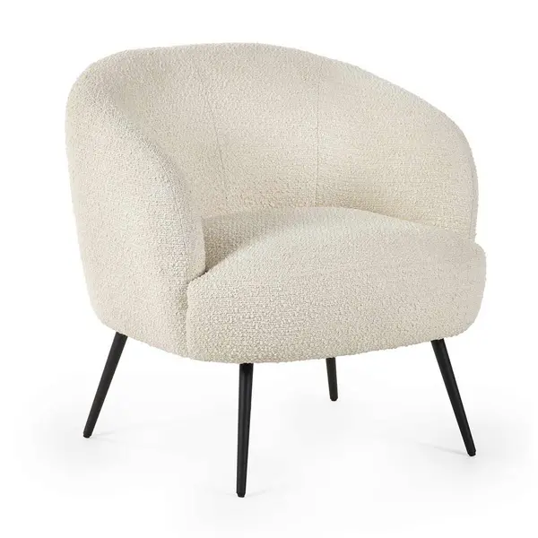 Image of Julian Bowen Gigi Boucle Accent Chair - Ivory GIG001
