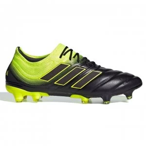 Image of adidas Copa 19.1 FG Football Boots - Black/SolYellow