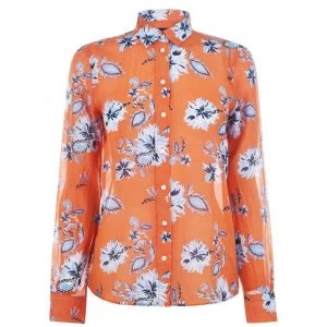 Image of Gant Paisley Cotton Silk Shirt - 800 AMBER