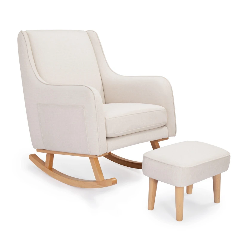 Image of Babymore Ida Nursing Chair with Stool - Ivory Rocking Chairs One size Neutral 40618301000