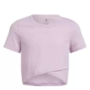 Image of adidas Yoga Crop T-Shirt Juniors - Pink