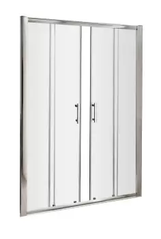 Image of Nuie Pacific 1600mm Double Sliding Door - Polished Chrome