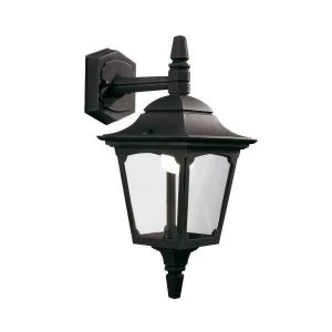 Image of 1 Light Outdoor Wall Lantern Light Black IP44, E27