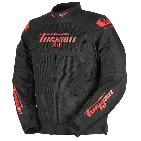Image of Furygan Atom Vented Evo Jacket Black Red Size S