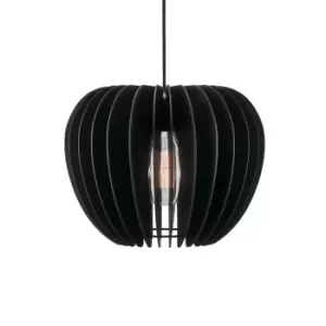 Image of Tribeca 38cm Wire Frame Pendant Ceiling Light Black, E27