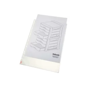 Image of Quality Punched Pocket, Holds Up to 20 A3 Sheets, Transparent, Matte, 85 Micron Polypropylene (Pack 50)