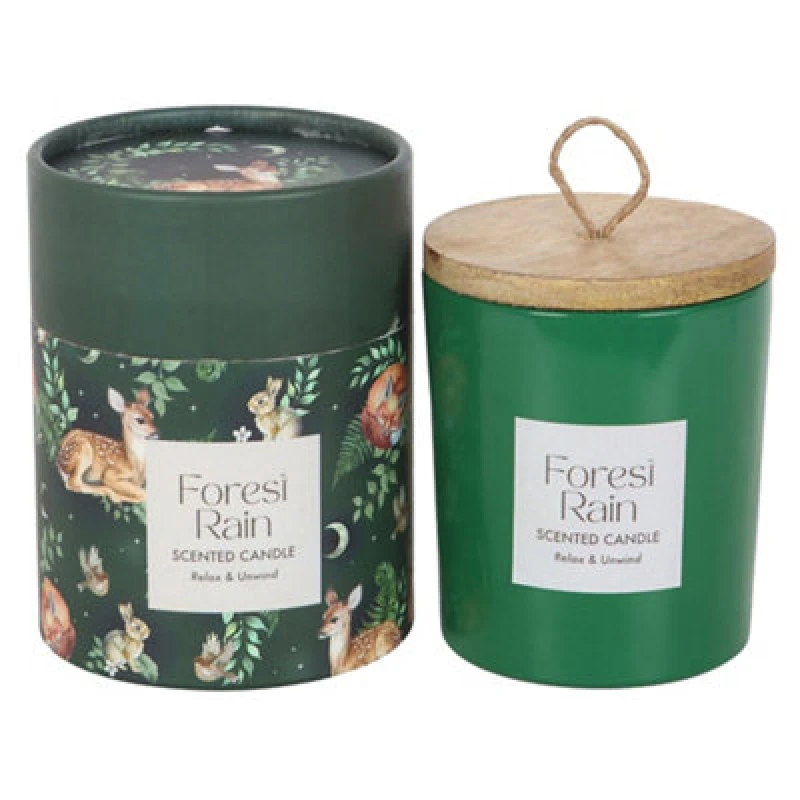 Image of Something Different Something Different Forest Rain Scented Candle in Green Green One Size Unisex 5063806045069