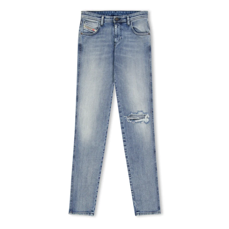 Image of Diesel Womens Straight Leg Jeans Blue Denim female 24 L32