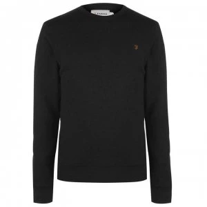 Image of Farah Vintage Tim Crew Sweatshirt - Black 010
