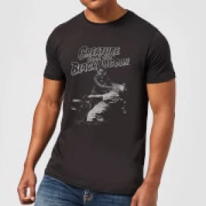 Image of Universal Monsters Creature From The Black Lagoon Black and White Mens T-Shirt - Black - M