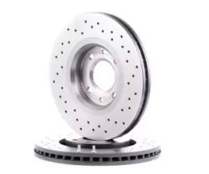 Image of PAIR BREMBO BRAKE XTRA DRILLED DISCS 09.8760.1X