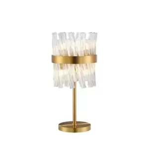 Image of Lysander 6 Light G9, Table Lamp, Brass, Clear