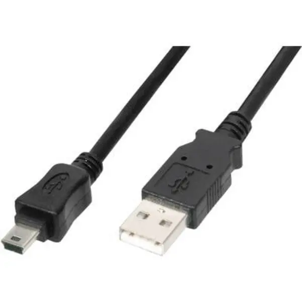 Image of Digitus Digitus USB cable USB 2.0 USB-A plug, USB-Mini-B plug 1.80 m Black incl. OTG function AK-300108-018-S AK-300108-018-S