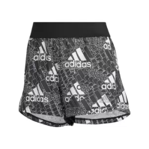 Image of adidas Made for Training Logo Graphic Pacer Shorts Womens - White