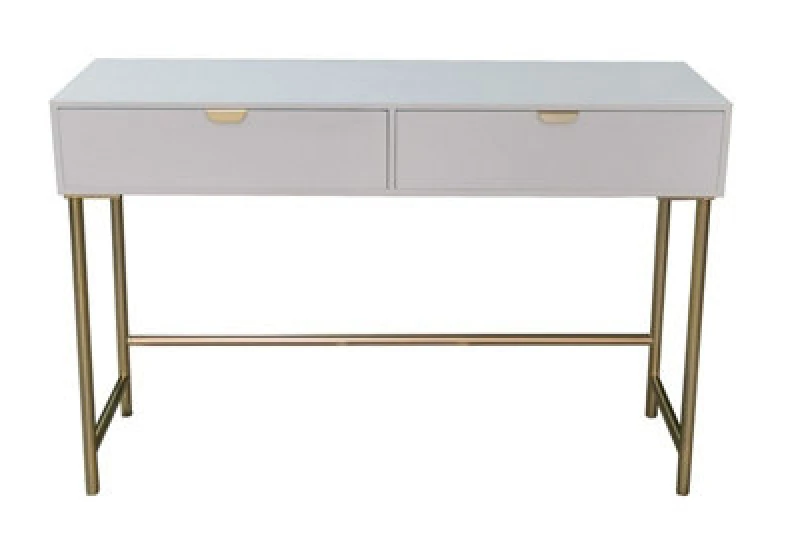 Image of MSL 120CM White WOODEN 2 DRAWER SIDE TABLE