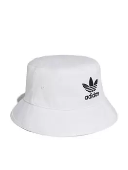 Image of adidas Originals Trefoil Bucket Hat, White Size M Men