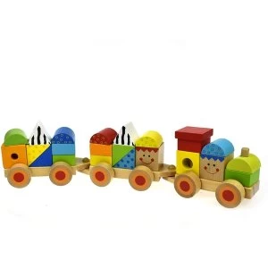 Image of Wooden Stacking Train Activity Toy