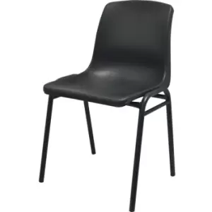 Image of Lincoln Polypropylene H/D Stacking Chair Black - Black
