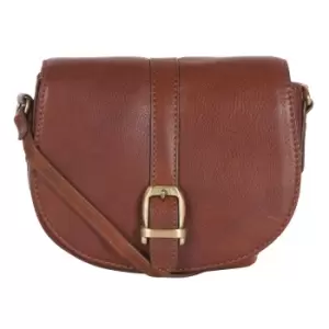 Image of Barbour Womens Laire Leather Saddle Bag Brown One Size