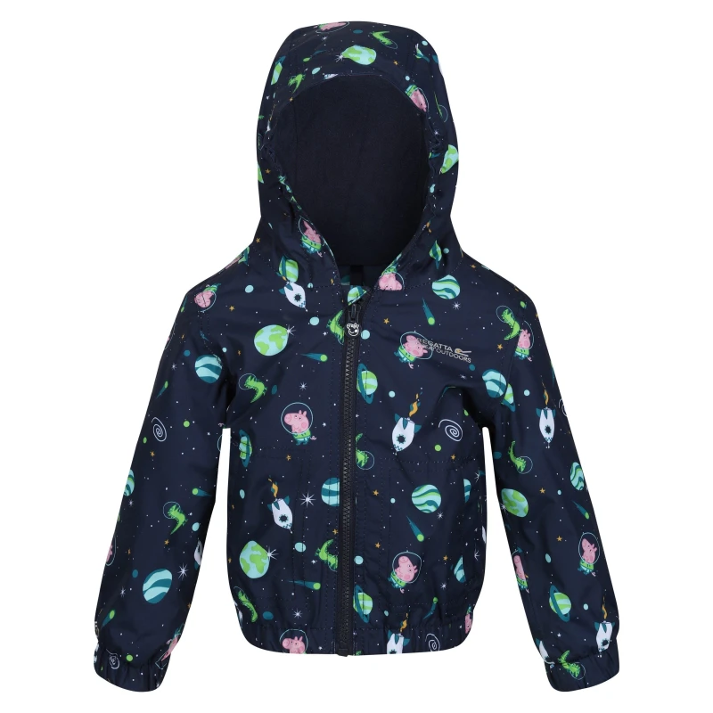 Image of Regatta Boys Peppa Muddy Puddle Waterproof Insulated Coat 48-60 Months NAVY RKP243B-540-48