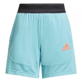 Image of adidas HEAT. RDY Sport Shorts Kids - Mint Ton / Black / Vivid Red