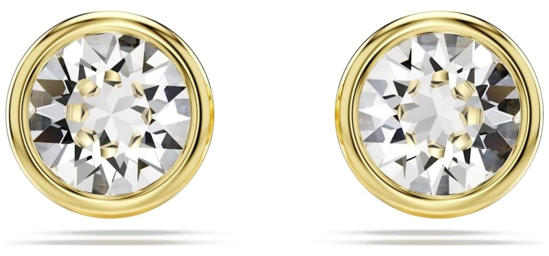 Image of Swarovski Imber Gold Plated White Crystal Stud Earrings 5681552 Gold female