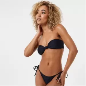 Image of Jack Wills Knot Detail Bandeau Bikini Top - Black
