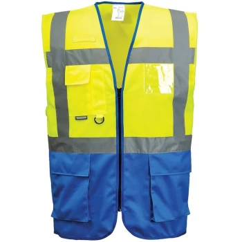 Image of C476YRBM - sz M Warsaw Executive Vest - Yellow/Red - Portwest