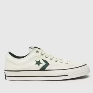 Image of Converse Star Player 76 Trainers In White & Green