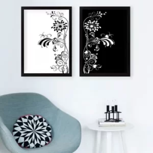 Image of SET_097 Multicolor Decorative Framed Painting (2 Pieces)