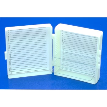 Image of Medline 19276.B - Slide Box - Plastic - Beige - Holds 25 Slides - ...