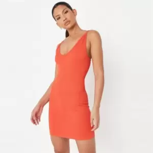 Image of Missguided Neck Seamless Mini Dress Seamless - Red