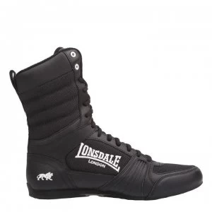Image of Lonsdale Contender Boxing Boots Mens - Black/White