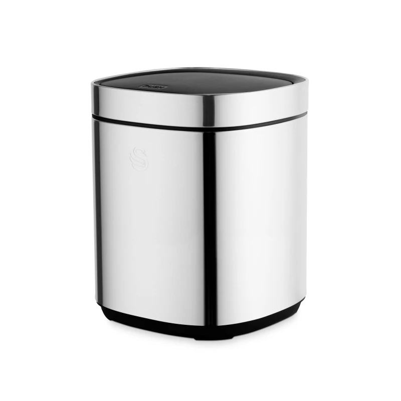 Image of Swan 12L Touch Bin, Silver SWKA4400SS