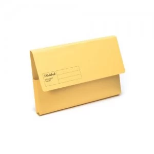 Image of Guildhall Document Wallet Blue Angel Yellow PK50