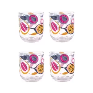 Image of Guatemala Set of 4 Tropical/Clear Tumblers