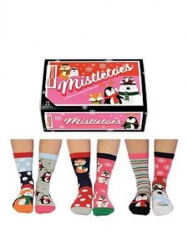 Image of United Oddsocks - Mistletoes - Ladies