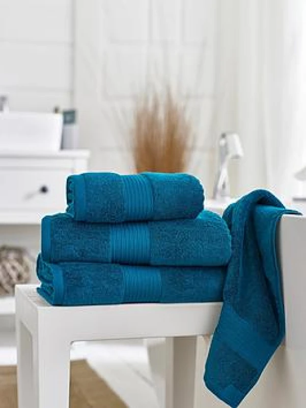 Image of Deyongs Bliss Pima 4 Piece Towel Bale - 2 x Hand & x 2 Bath Towels in White White Unisex