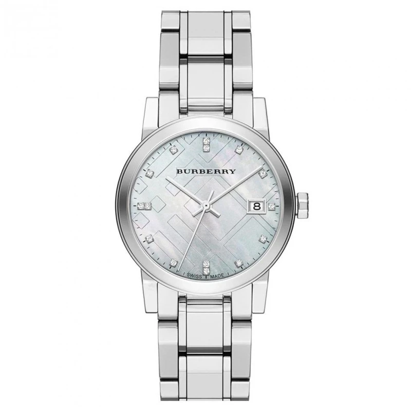 Image of Burberry Burberry BU9125 The City Silver Dial Silver Womens Watch