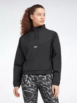 Image of Reebok Workout Ready Woven Jacket - Black, Size L, Women