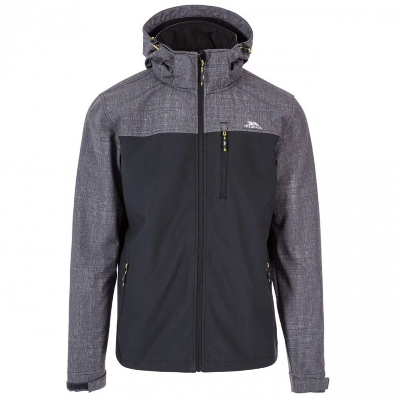 Image of Trespass Trespass Men Abbott Softshell Jacket in Dark Grey Size: X-Small Dark Grey XS Male 5059444137099