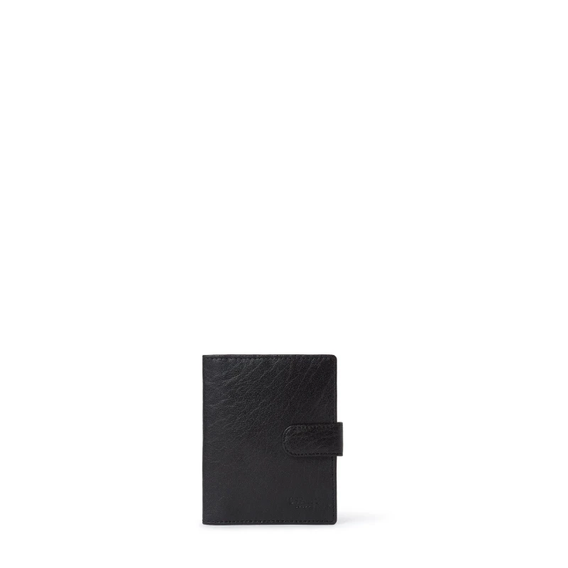 Image of Osprey London Mens Passport Holder Leather Embossed Billfold Wallet Black male One Size