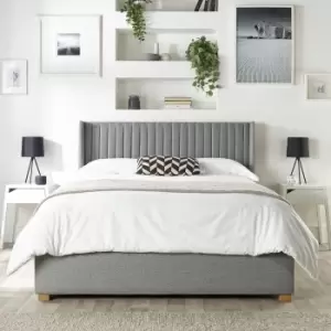 Image of CL Soho Twill Kingsize Ottoman Bedframe - Grey
