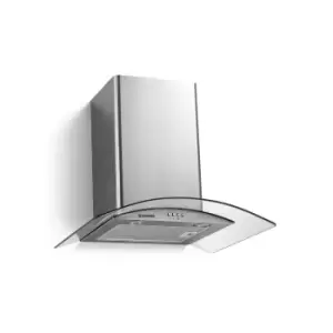 Image of Hoover H-Hood 300 60cm Curved Glass Chimney Cooker Hood - Stainless Steel