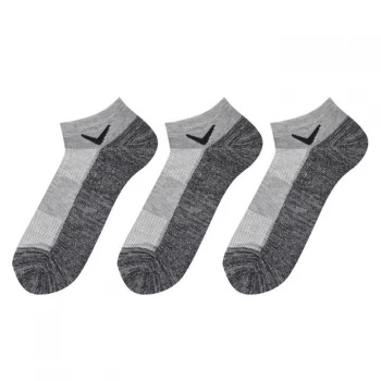 Image of Callaway No Show 3 Pack Socks Mens - Grey
