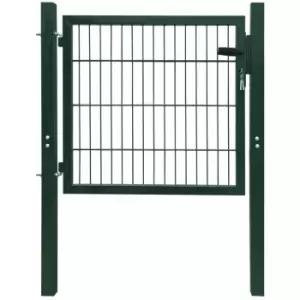Image of Fence Gate Steel Green 105x150cm Vidaxl Green