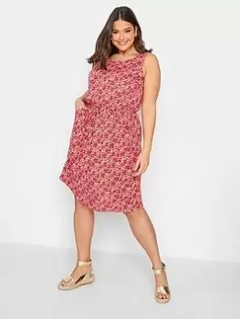 Image of Yours Woven Sleeveless Pink Ditsy, Pink, Size 22, Women