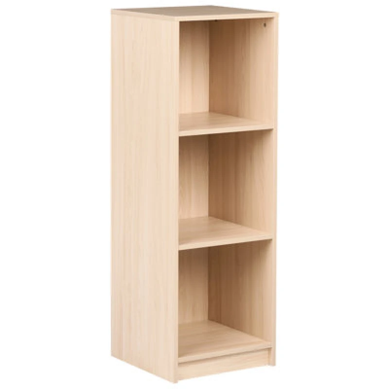 Image of Beliani 3 Tier Bookcase ZEHNA 117cm Light Brown (677942), Brown 677942